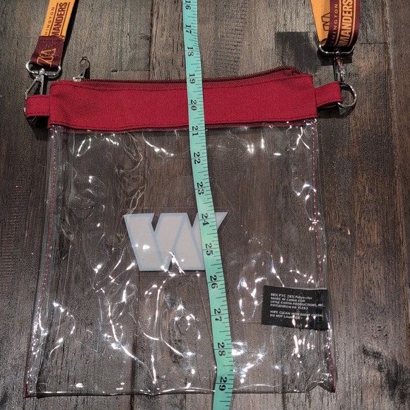 Washington Commanders Clear Stadium Bag Crossbody‎ Purse Strap Little Earth 9x10 - Picture 9 of 9